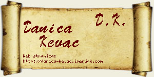 Danica Kevac vizit kartica